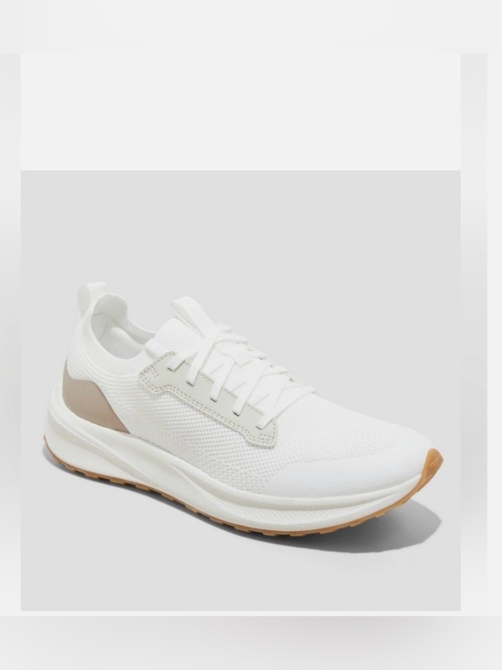 Men's Lee Knit Sneakers with Memory Foam Insole - Goodfellow & Co White